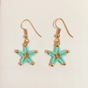 Earrings Lucky Star - Kanas By July D - aqua