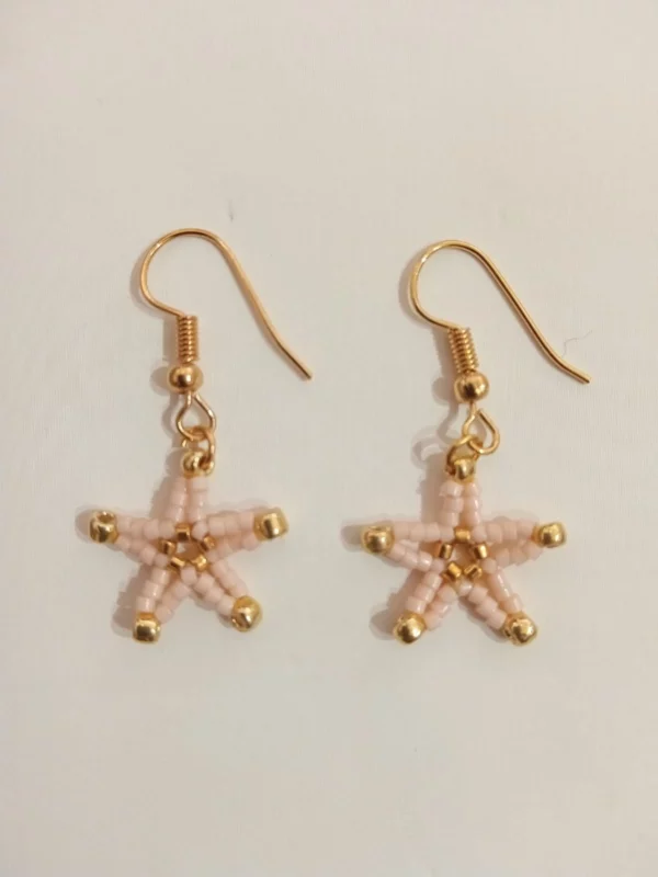 Earrings Lucky Star - Kanas By July D - rose